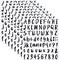 576 Pieces 8 Sheets Letters Stickers Self Adhesive Alphabet (Black) 8.66 x 7.48 x 0.04 inches